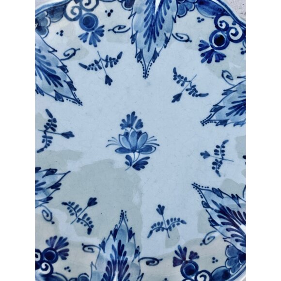 Delft Blue Floral Decorative Plates Set Of 3 Marked 1960s 1970s Ceramic READ - Picture 13 of 16